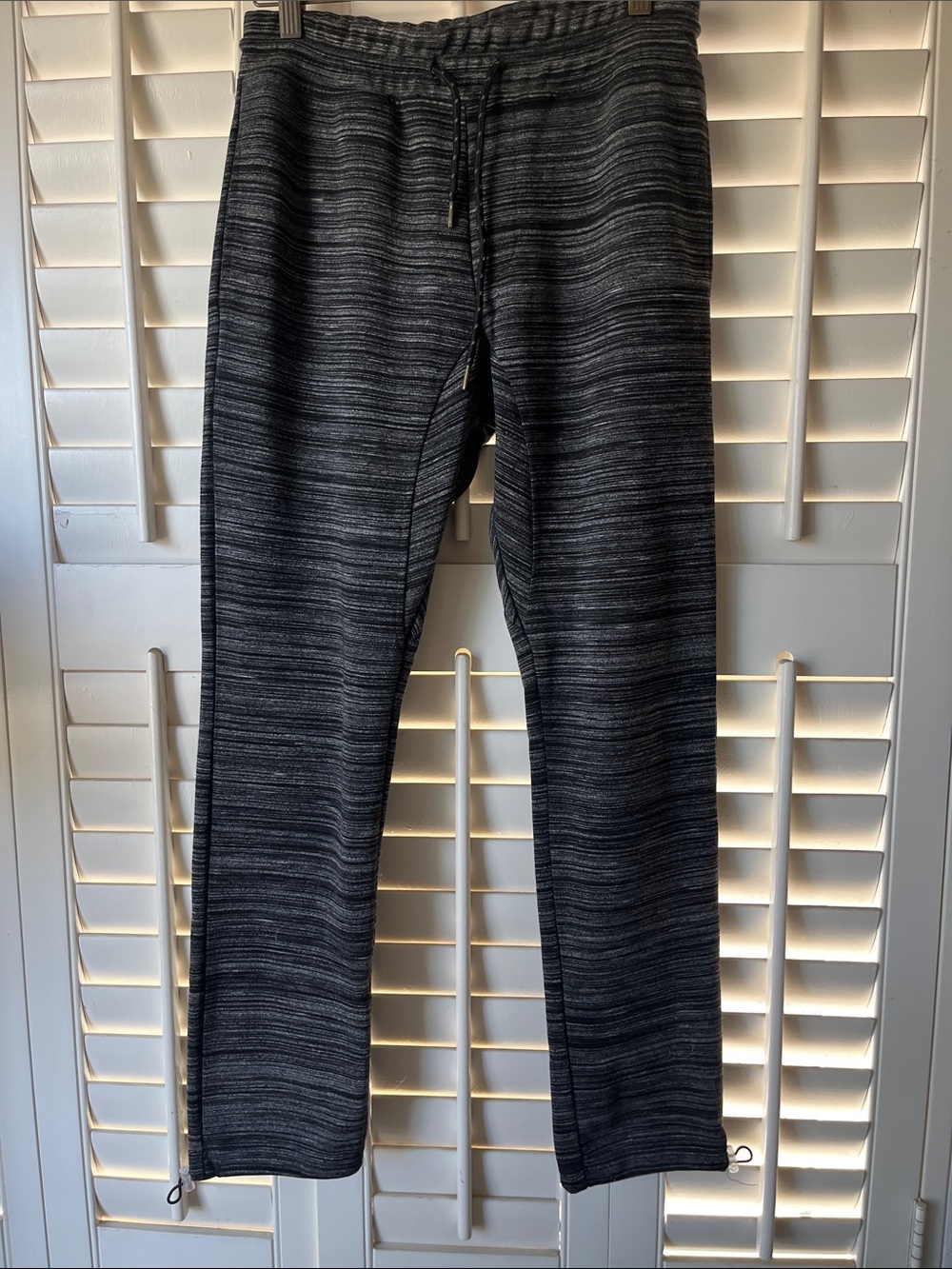 Brooklyn Cloth Gray Black Striped Jogger Pants